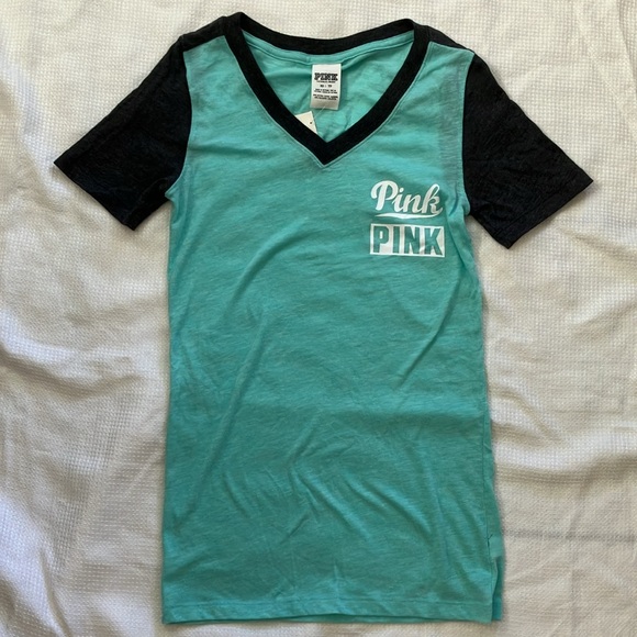 Pink by Victoria Secret baseball long t shirt - Picture 1 of 8